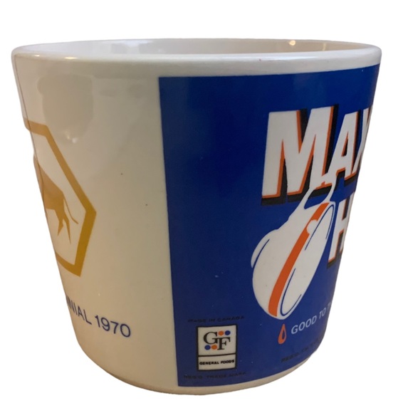 VTG 70s Maxwell House Brand Coffee Advertisement Logo Cup Mug - Picture 2 of 9